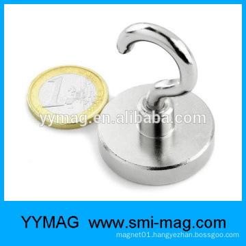 Good quality Neodymium Clamping Magnet with M4 Hook - D25x32mm 22kg Pull